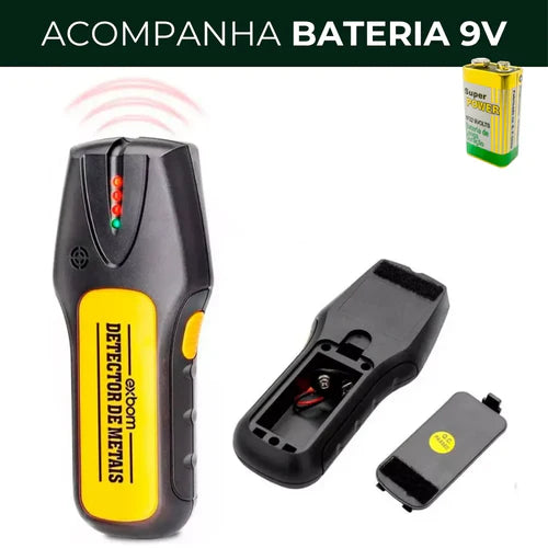 Detector de Metais 3 em 1 – Scanner para Fios, Tubos, PVC, Madeira e Metais