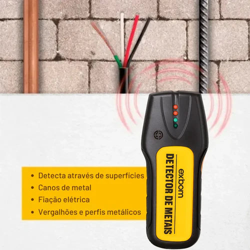 Detector de Metais 3 em 1 – Scanner para Fios, Tubos, PVC, Madeira e Metais