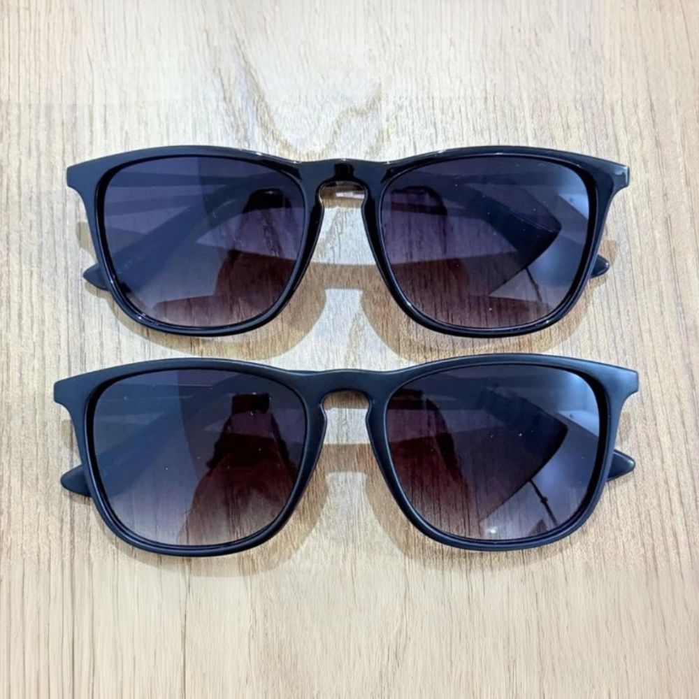 Óculos de Sol Masculino Retangular com Proteção UV400