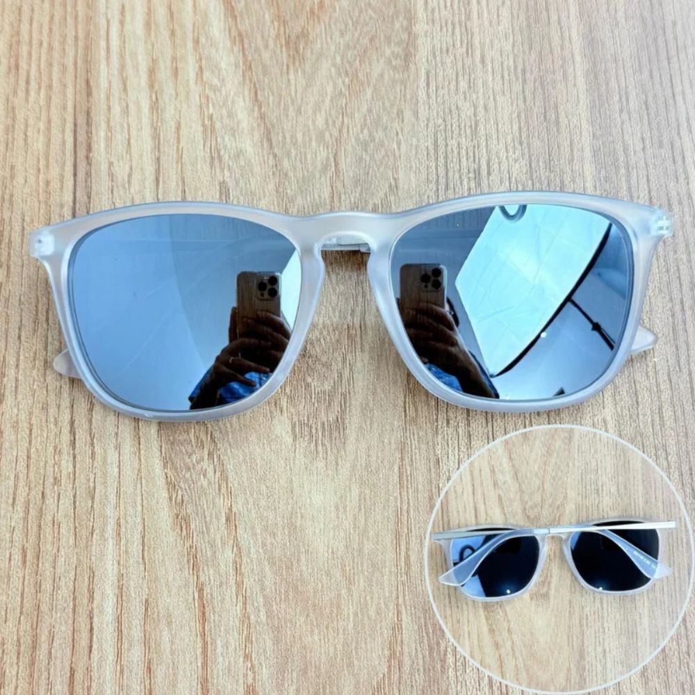 Óculos de Sol Masculino Retangular com Proteção UV400