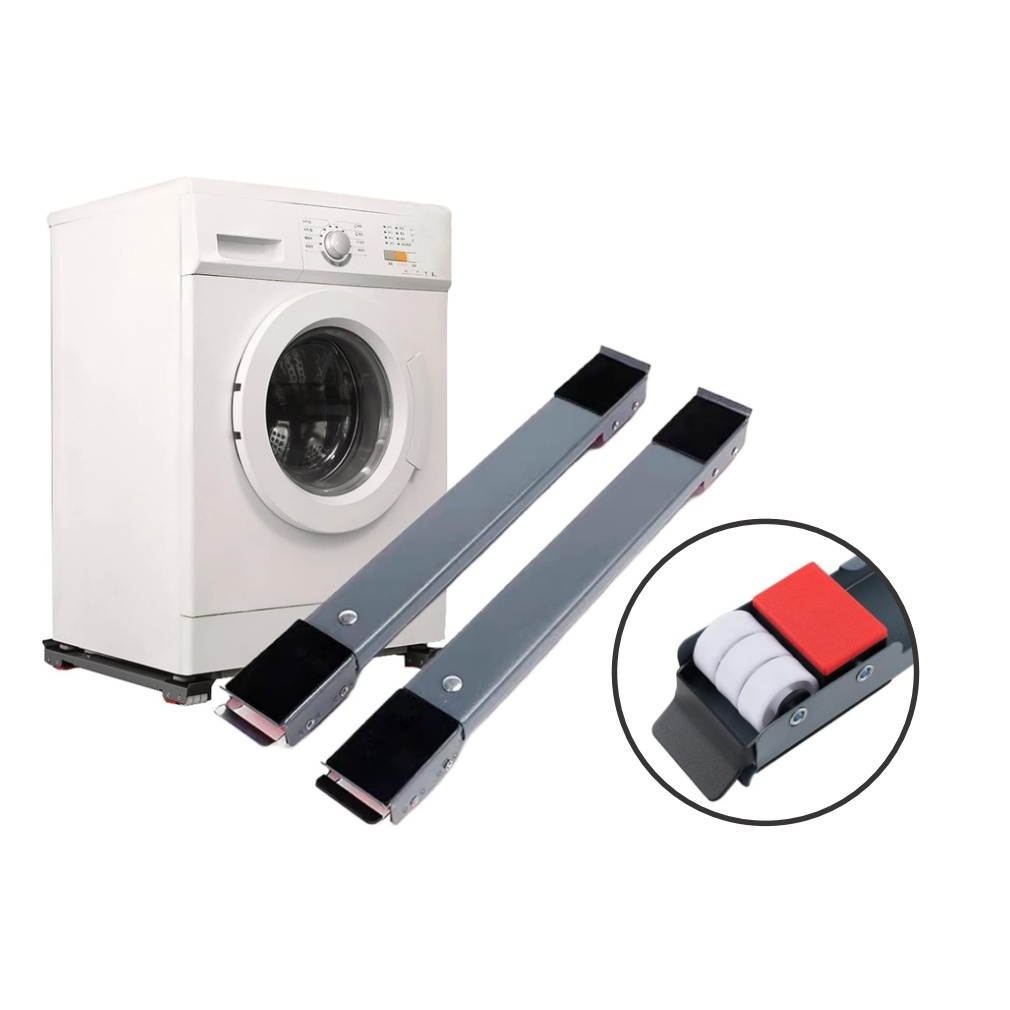 Suporte Móvel com Rodinhas – Base Universal p/ Geladeira, Fogão, Máquina 200kg