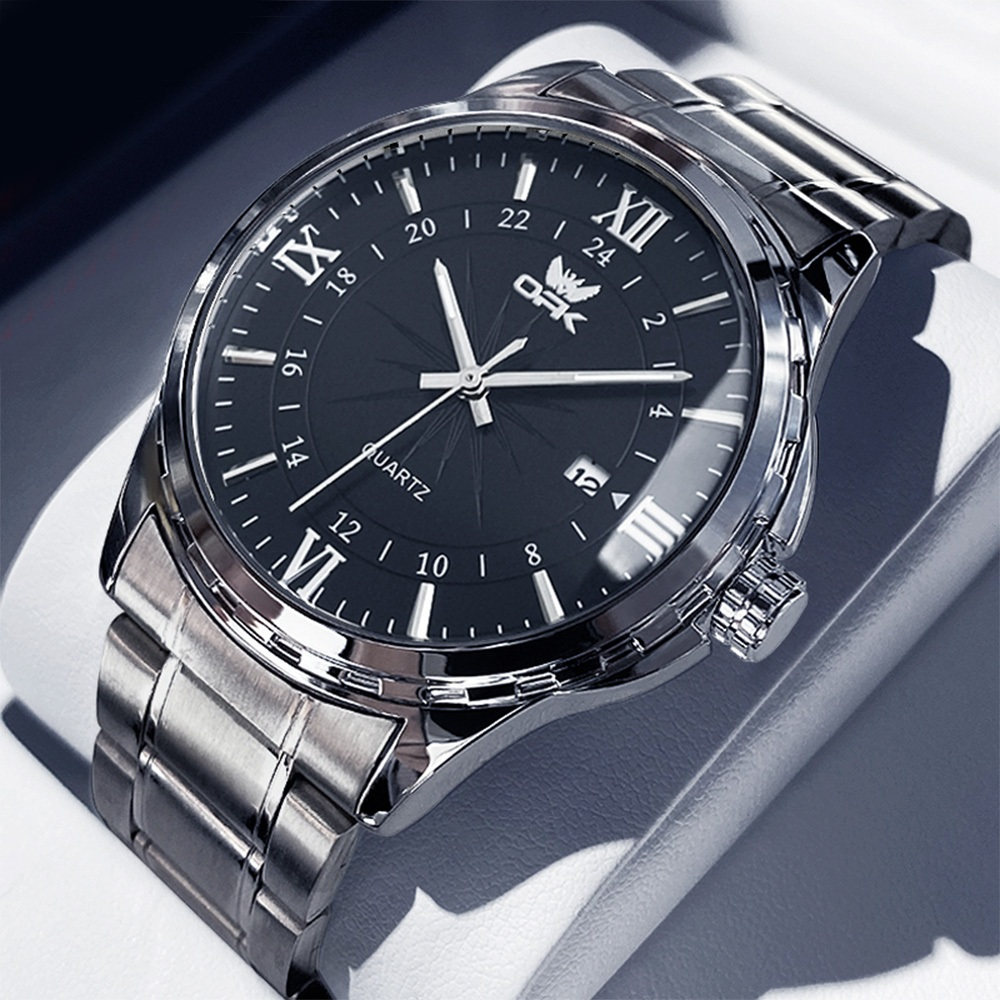 Relógio DFK Quartz Aço Inoxidável Premium