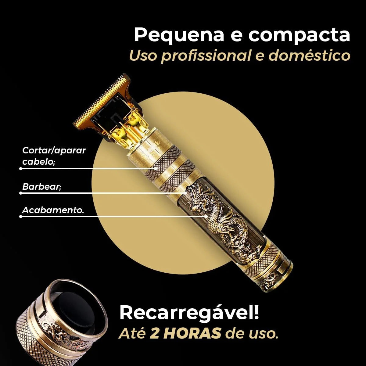 Máquina Profissional Dragão Acabamento Sem Fio - KM228