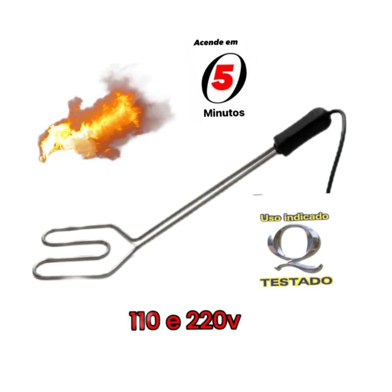 Acendedor Elétrico Para Churrasqueira Muito Rápido e Potente 110/220v